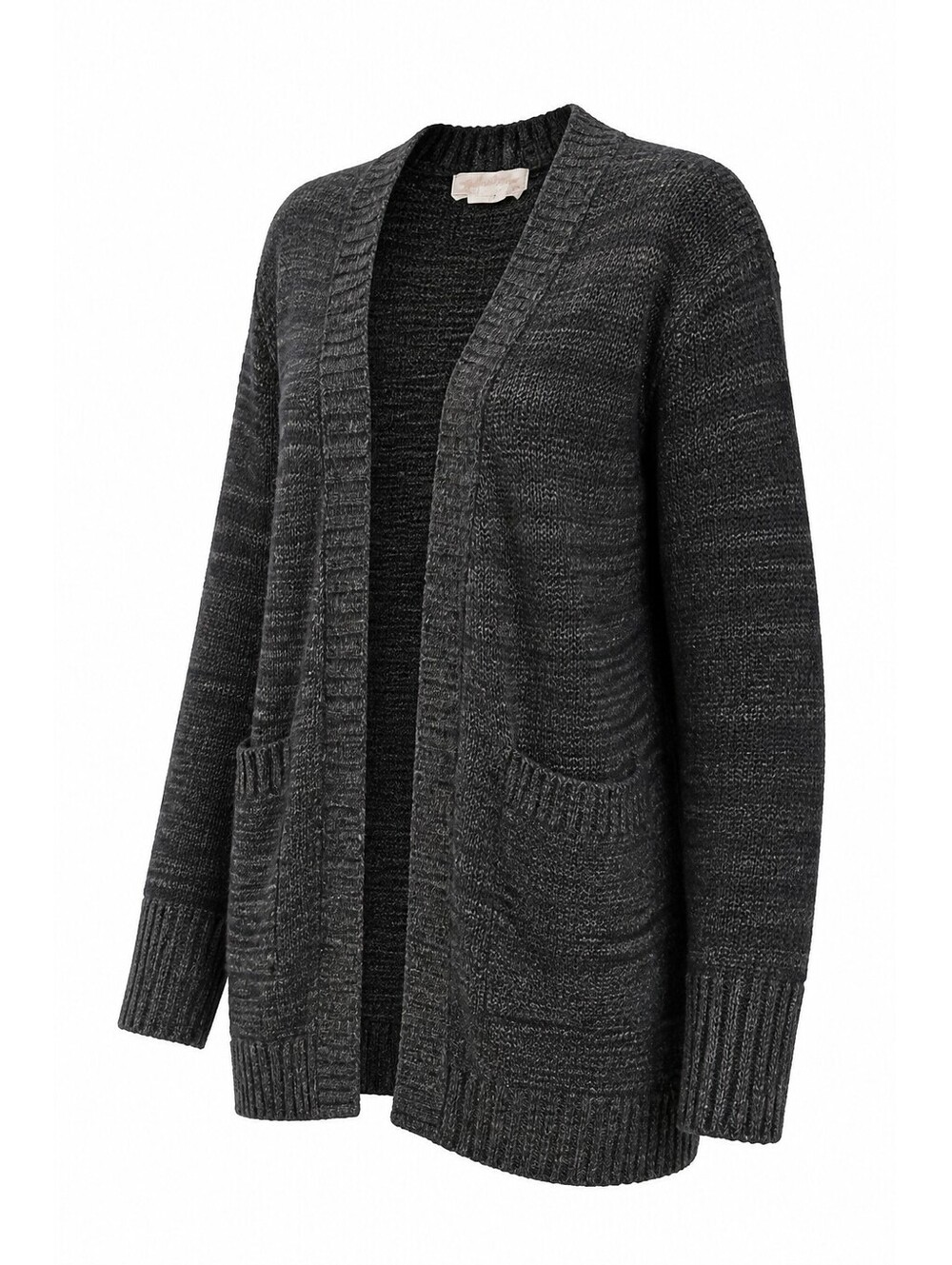 Ambrosia Women’s Open Front Cardigan Size MD Dark Gray Knit Pockets